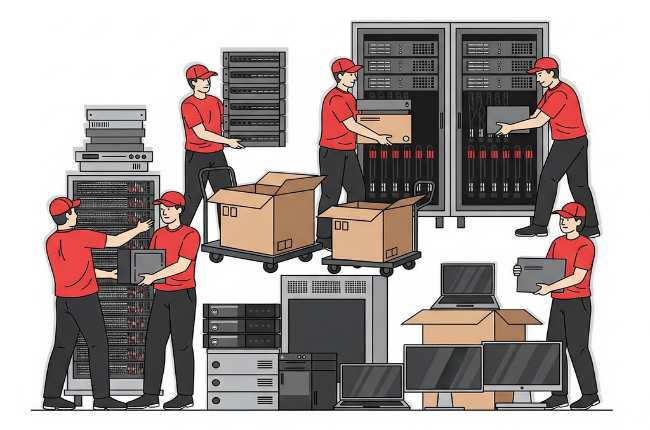 Datacenter, server room, Computers relocation